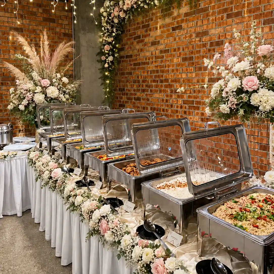 teaffani catering weddling floral buffet 